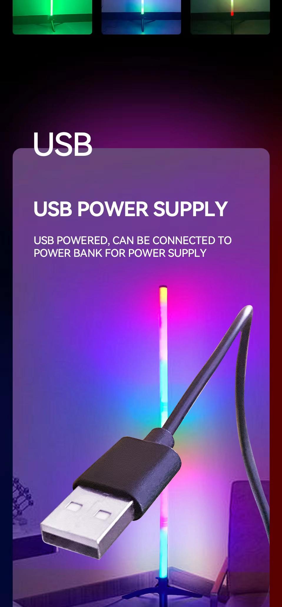 Programming Lamp LED Wall Corner Floor Lamp,USB Powered RGB Color Changing Ambient Light ...
