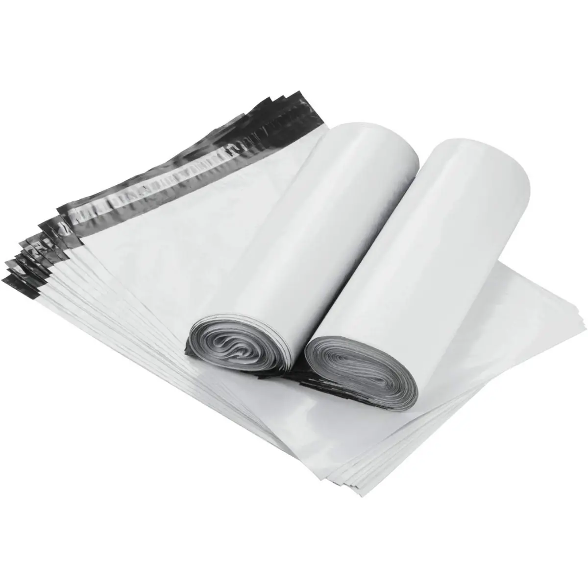 Poly Mailer Bags 14.5 x 19 in White Gray 2 Mil Thick Shipping Envelopes Self Sealing Waterproof Tear Resistant – 300 PCS