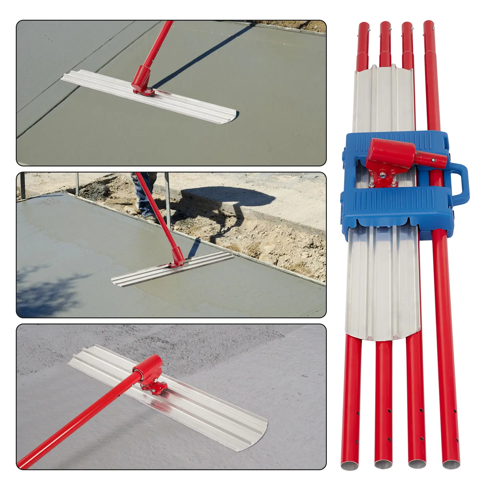 bull float concrete tool,magnesium concrete float,concrete finishing kit,adjustable bull float,aluminum magnesium alloy float,large slab masonry tool,extendable handle trowel,professional cement finishing,quick-connect bull float,industrial concrete float