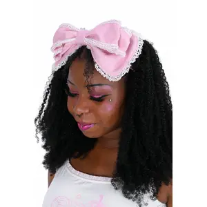 Charlotte Headbow - Pink/White