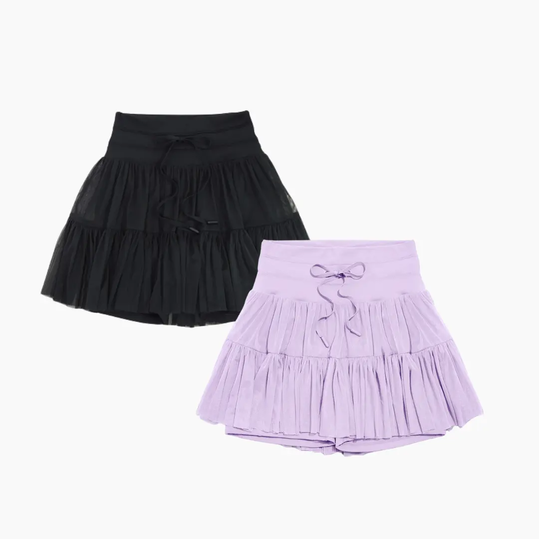 The (Longer) Bestsellers TikTok Exclusive Bundle - Black x Digital Lavender (Longer) Pirouette Skorts