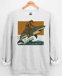 Cowboy Shark Graphic Top