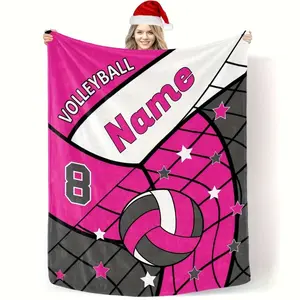 Personalized Volleyball Blanket: Perfect for Holiday Gifts or Year-Round Use - Available in Various Sizes D