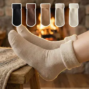 10PCS Thermal Fleece Socks Clearance Thick Floor Socks Bulk Gift Spring Camping