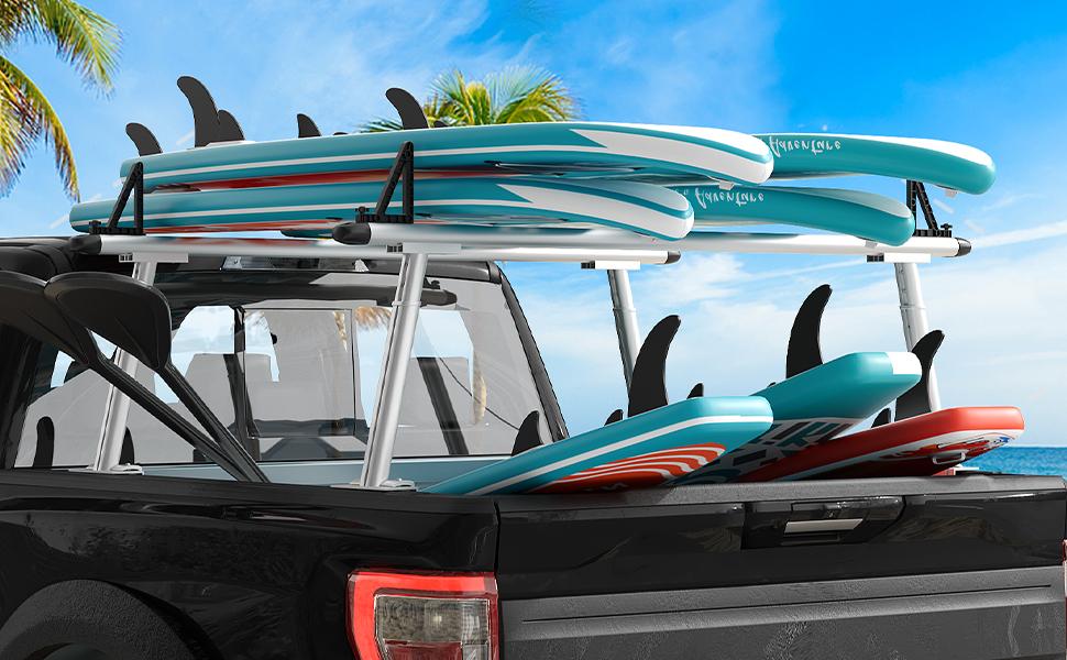 【GARVEE】71" Aluminum Ladder Truck Rack with 800lbs Capacity, Includes 8 Non-Drilling C-Clamps, Heavy Duty Two-Bar Set for Secure Truck Bed Use 【GARVEE】71" Aluminum Ladder Truck Rack with 800lbs Capacity, Includes 8 Non-Drilling C-Clamps, Heavy Duty Two-Bar Set for Secure Truck Bed Use