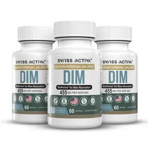 Swiss Activa+ Labs DIM Supplement – Hormone Balance for Women & Men – Estrogen Supplement for Women and Men– Supports Hormonal Acne & Menopause Symptoms| Gluten Free, Non-GMO & Vegan – 180 Days Supply
