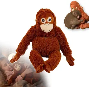 Punch Monkey Plush 26in  Emotional Support Stuffed Pillow with Playful Pose Zoo-Inspired Soft Plush for Comfort Lovers & Adults
