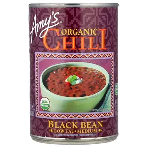 Amy's Organic Chili, Black Bean, Medium, Low Fat, 14.7 oz (416 g)