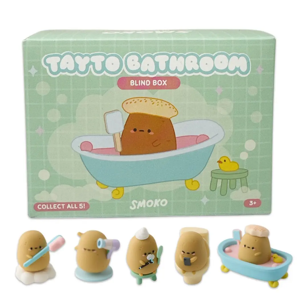 Smoko Tayto Cute Fun Collectible Vinyl Bathroom Decor Figure - New Surprise Pack Blind Box Item for Entertainment Enthusiasts, Plastic