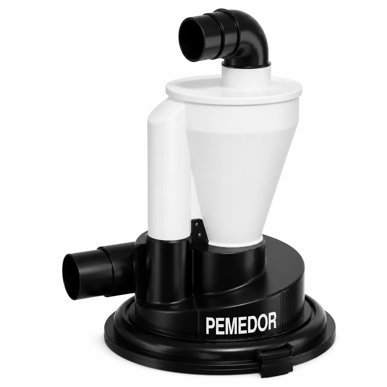 PEMEDOR 2.5 in Dual Cyclone Dust Separator, Plastic Shop Vac Pre-Separator for Woodworkers, Fits Standard US Buckets, Includes 1m Hose for Workshop Cleanup