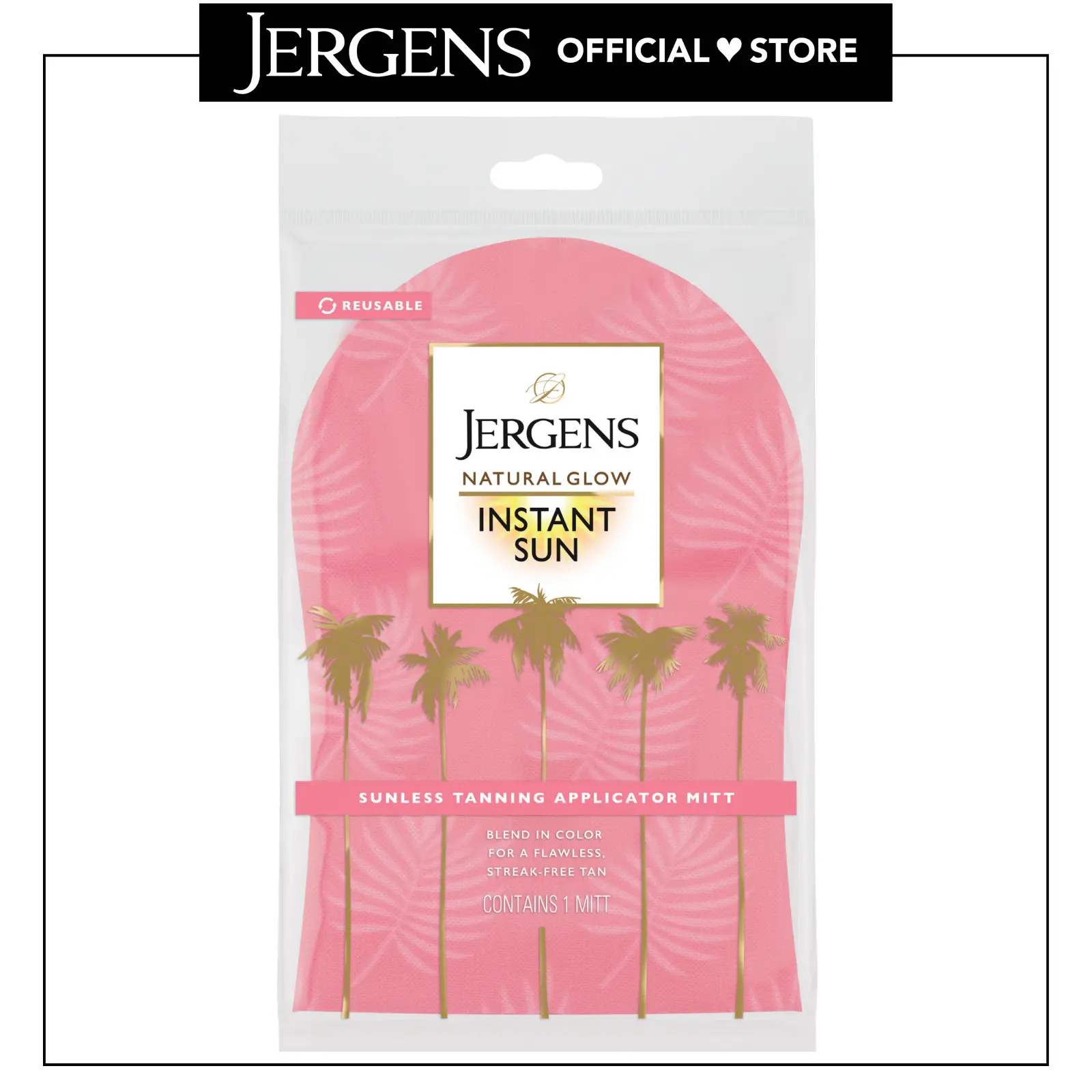 Jergens Natural Glow Body Applicator Mitt for Easy Tan - Reusable & Mess-Free Tanning Product Application - Self Tanner Lotion