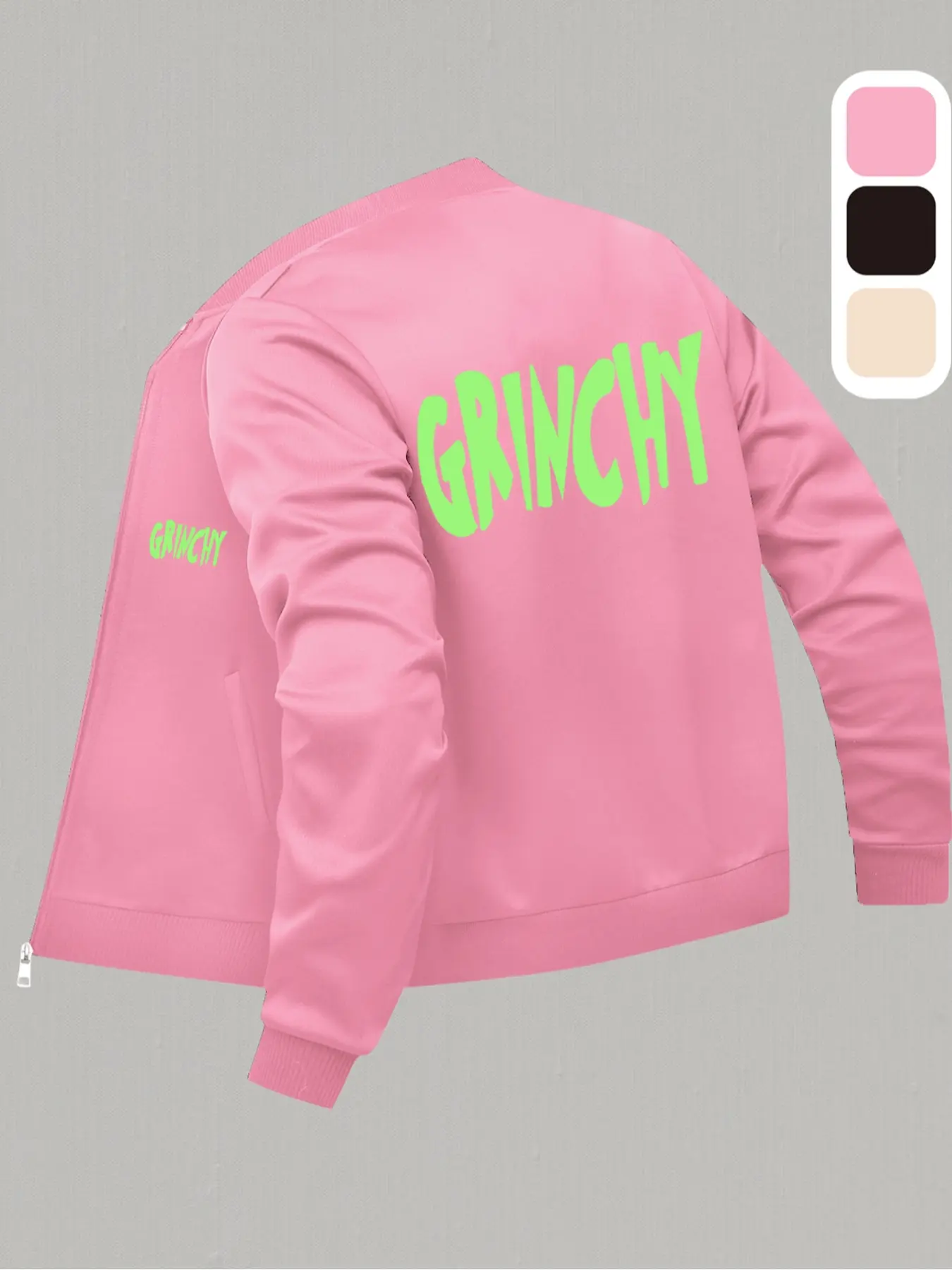Women's Letter Print Casual Jacket, Long Sleeve Fitted Design, Fall & Winter Fashion Fitted Outerwear, Simple Style Aesthetic, Daily Wear Perfect