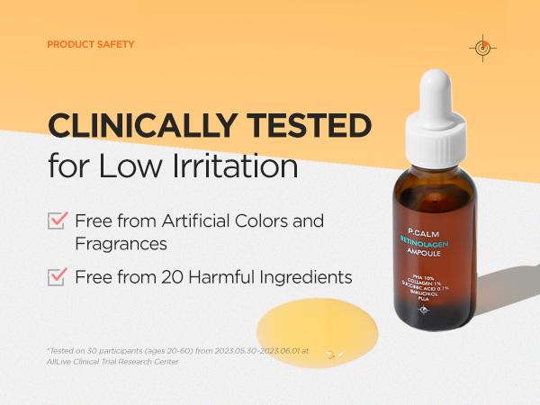 [P.CALM Official] Retinolagen Ampoule – Retinol & Vegan Hydrolyzed Collagen for Pore Tightening, Wrinkles, and Fine Line Care, Korean Glass Skin (30ml / 1.01 fl.oz)