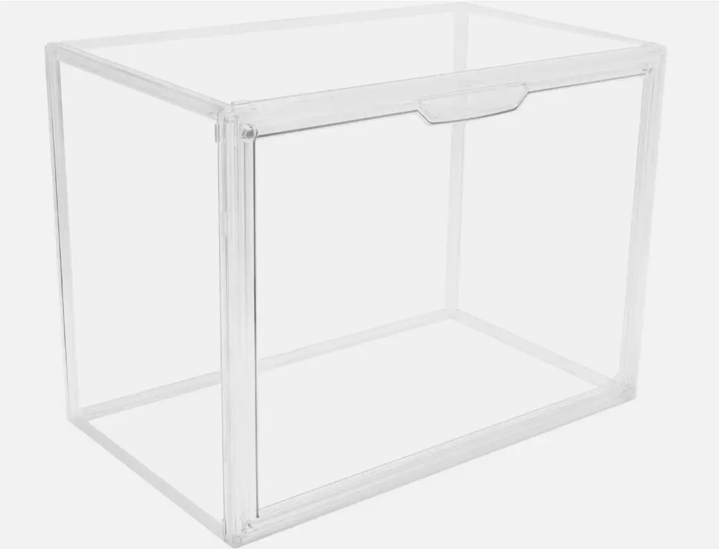 Large Clear Acrylic Plastic Display Storage Box w/Lid for Collectibles, Figures, Luxury Bags