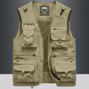 Men's versatile fishing vest; multi-pocket storage design | Breathable mesh material, waterproof and abrasion-resistant, with widened anti-slip features, comfortable and durable, suitable for wearing in various settings, making it one of the essential pra
