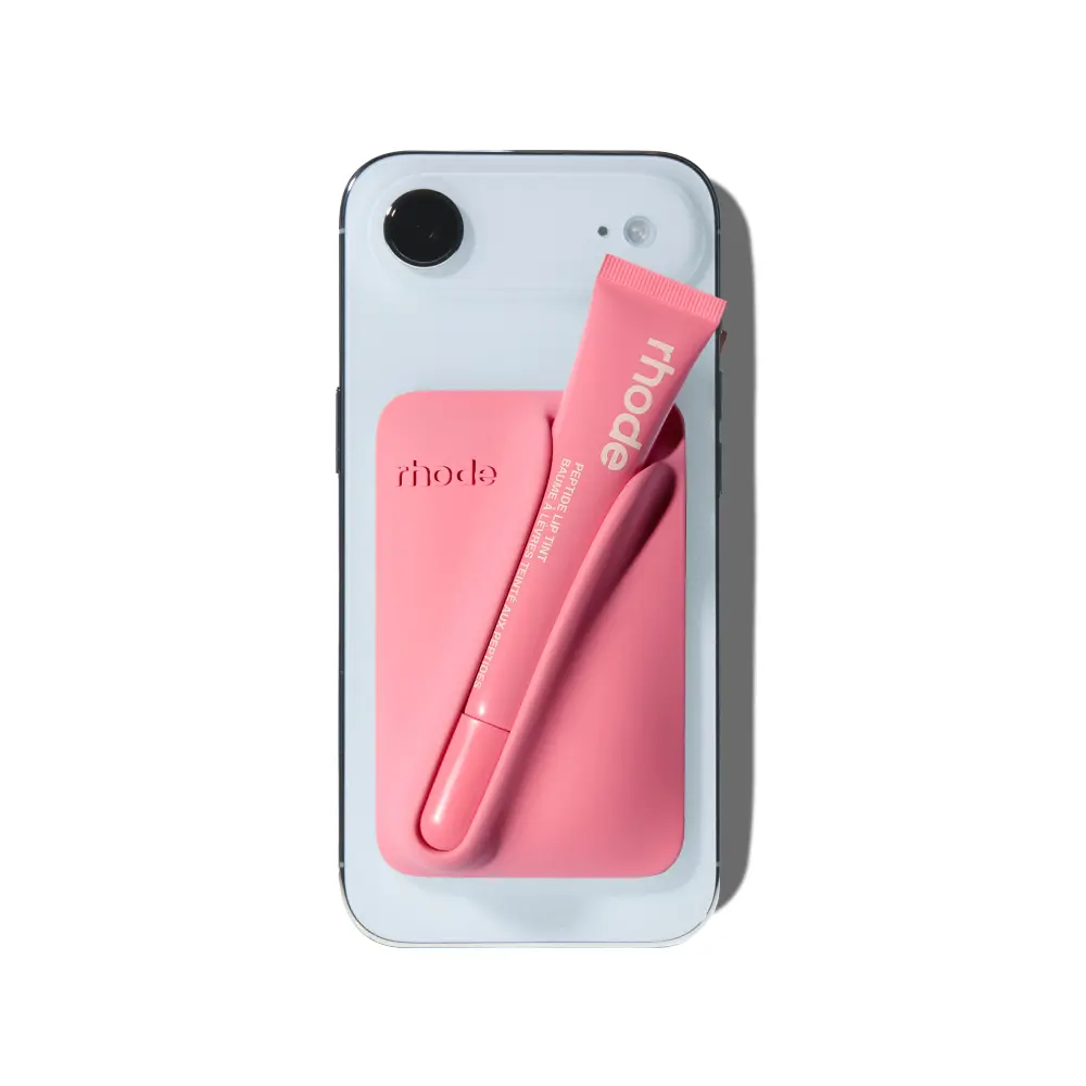 gray rhode case with ribbon rhode lipgloss - TikTok Shop