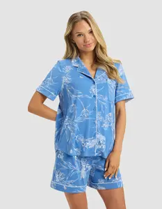Women's Bamboo Stretch-Knit Short Sleeve Pajama Top