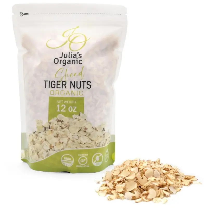 Julia’s Organic Sliced Tiger Nuts - Ready to eat healthy Snack