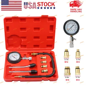 Petrol Engine Cylinder Compression Tester Kit, Automotive and Motorcycle Diagnostic Tool, Durable & Accurate for Engine Performance Testing and Maintenance
