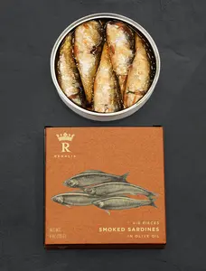 Regalis Conservas, Smoked Sardines, Spanish Tinned Seafood, 12/130g