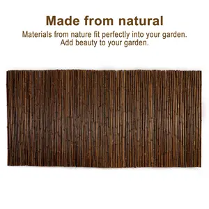 Carbonized Bamboo Cane Fence Panel for Garden and Balcony Privacy 4ft×8ft /6ft×8ft
