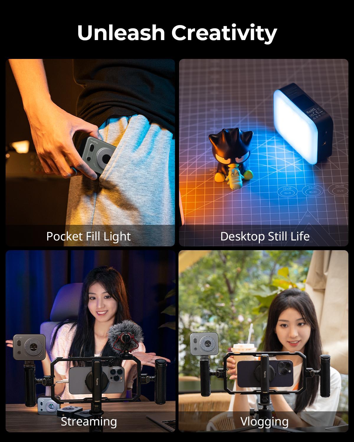 SmallRig P96 LED Mini Ring Light, Video Light,96 LED beads for Photography Video Lighting, Rechargeable 2200mA CRI 95 + 2700-6500K w 3 cold shoes Christmas gifts Portable Camera Accessories Videography Equipment Vlogging Kit SmallRig P96 LED Mini Ring Light, Video Light,96 LED beads for Photography Video Lighting, Rechargeable 2200mA CRI 95 + 2700-6500K w 3 cold shoes Christmas gifts Portable Camera Accessories Videography Equipment Vlogging Kit