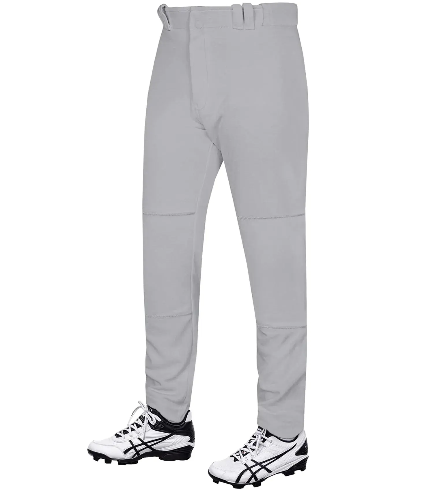 Penveer Men's Baseball Pants, Durable Loose Fit Polyester with Open Bottom, Reinforced Knees, and Adjustable Length, Rip And Tear Resistant, Snap, Zip