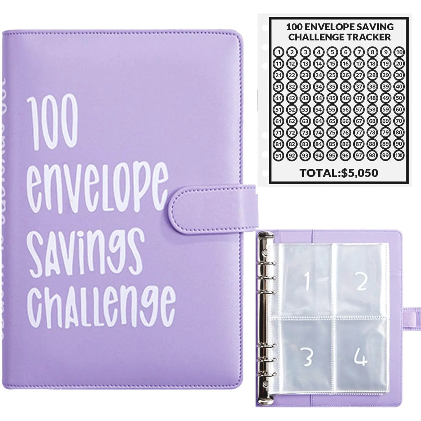 Premier League Sports & Outdoor Fan Shop A5 Budgeting Binder - Budgeting Planner, 100 Days Cash Envelope Challenge Kit, Money Saver Book with Envelopes, Numbered Pages, Pink-Black