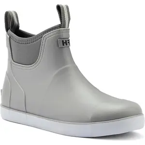 Men's Deck Boots, Waterproof Ankle Rain Boots with Anti-Slip Traction for Men, High-Performance Outdoor Rubber Fishing and Garden Boots for Farming and Yard Work Boy Footwear Walking Shoes Closed Black