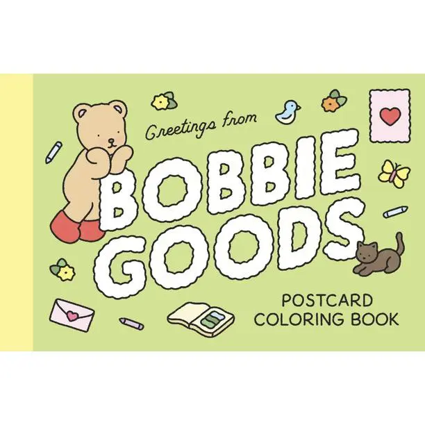 Bobbie Goods Official English Postcard Coloring Book - 20 Postcards, 0.26 lbs Thick Cardstock Feels Sturdy, Lifestyle Enthusiasts Activity Book