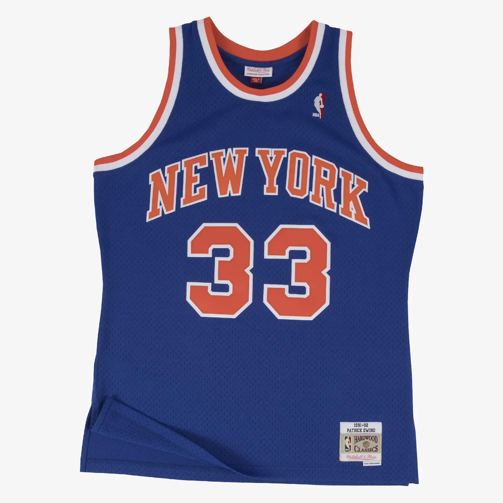Patrick Ewing New York Knicks 1991-92 Blue Swingman Player Jersey - Mitchell & Ness NBA Throwback, 90s Retro Basketball Jersey