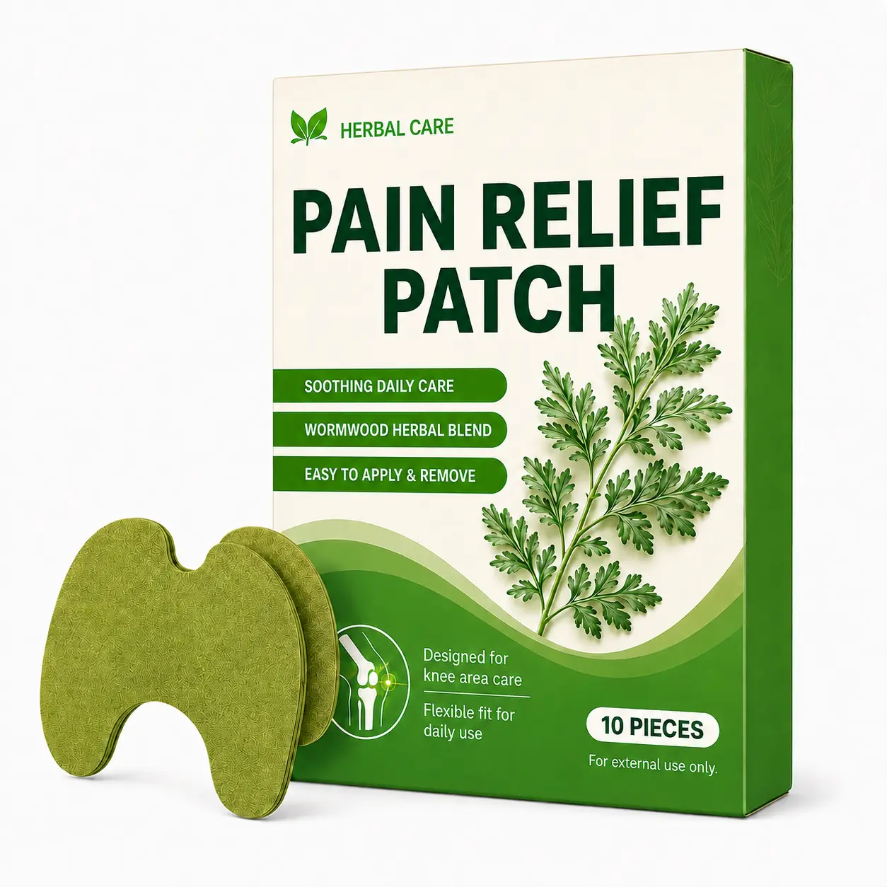 Wormwood Herbal Care Patches, Gentle Warming Patches for Knees, Back, Neck & Shoulders, Flexible and Comfortable for Daily Body Care