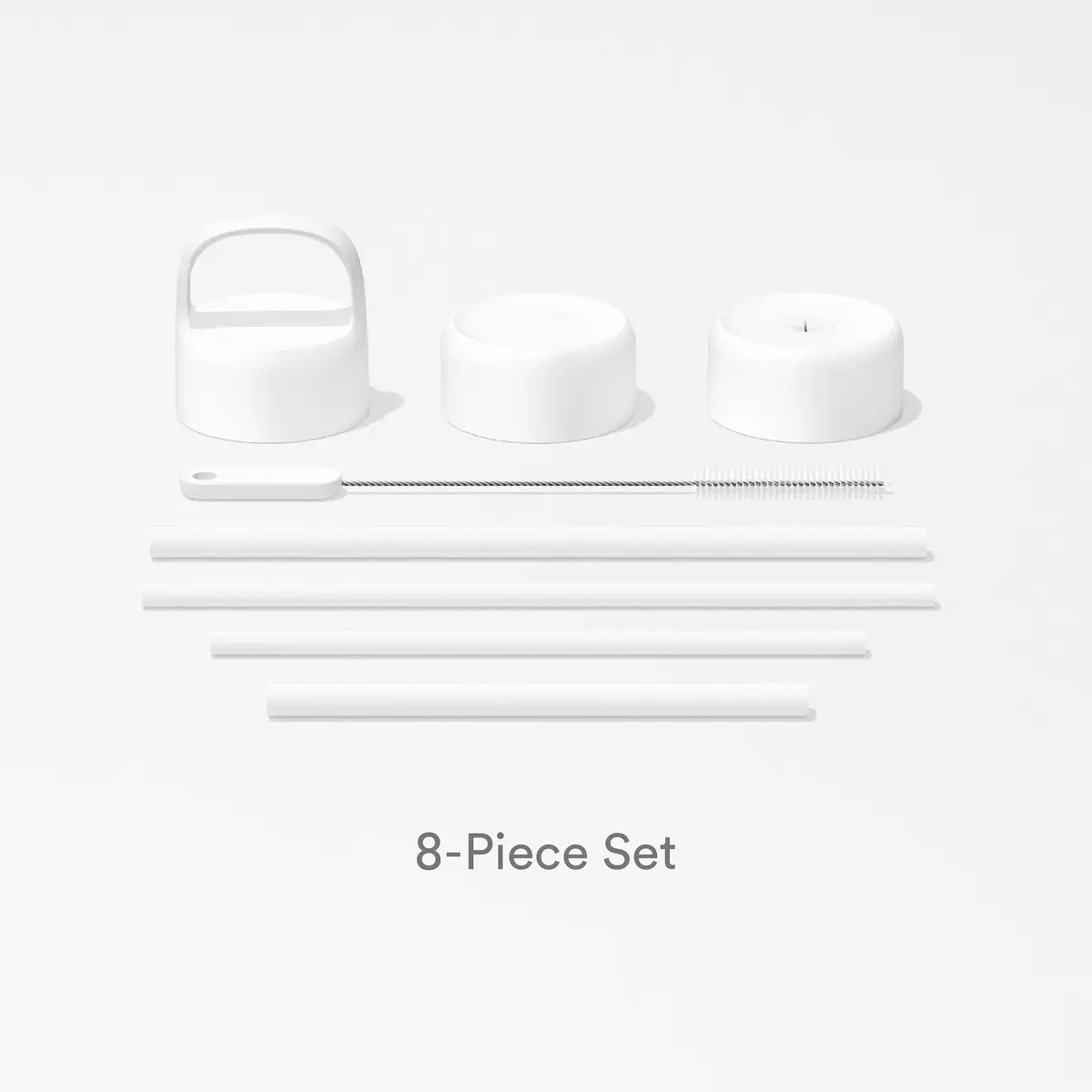 Nama's Versatile Bottle Accessory Pack - 8-Piece Set with 3 Lids & 4 Straws for Customized Beverage Solutions