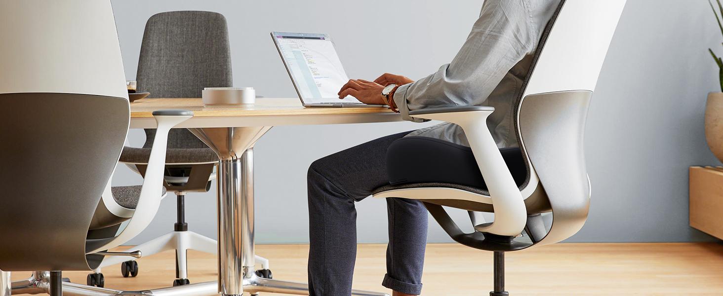 Benazcap Non-Slip Memory Foam Seat Cushion | Ergonomic Office Chair & Car Seat Cushion | Tailbone Pain & Sciatica Relief | Back Support,Thickened,ideal gifts