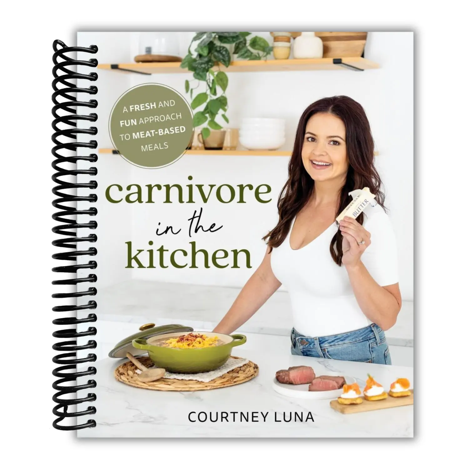 Carnivore in the Kitchen: Fun Meat Twists Cooking Book, Spiral-Bound with Flat-Open 240 Pages, Blinis with Salmon, Cinnamon Roll Twist, Meatball Mornings Recipes
