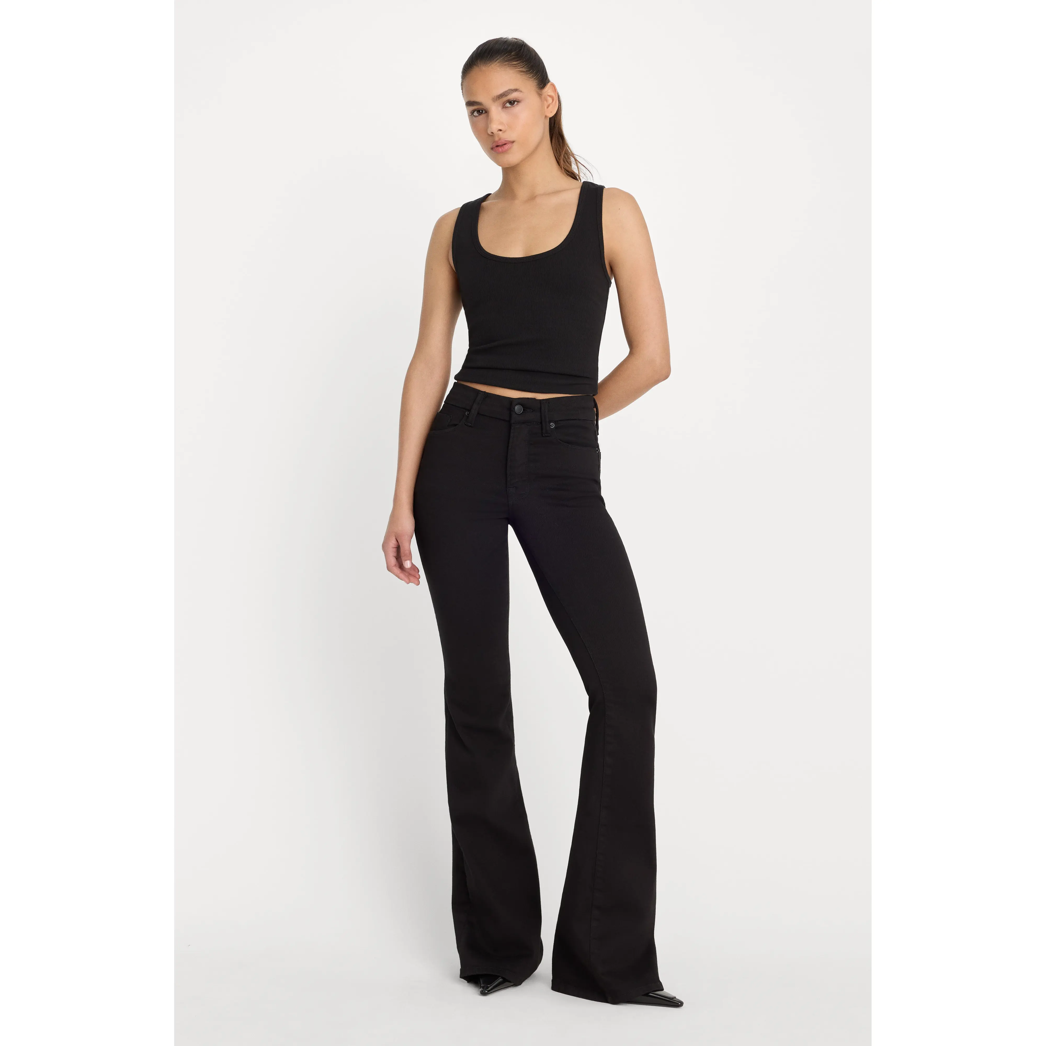 GOOD LEGS FLARE NEVER FADE JEANS | BLACK001