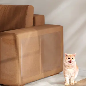 [Upgraded Adhesive]AISOON 12-Pack Cat Scratch Furniture Protector – Heavy-Duty Couch Shield with 50 Twist Pins, Easy Install