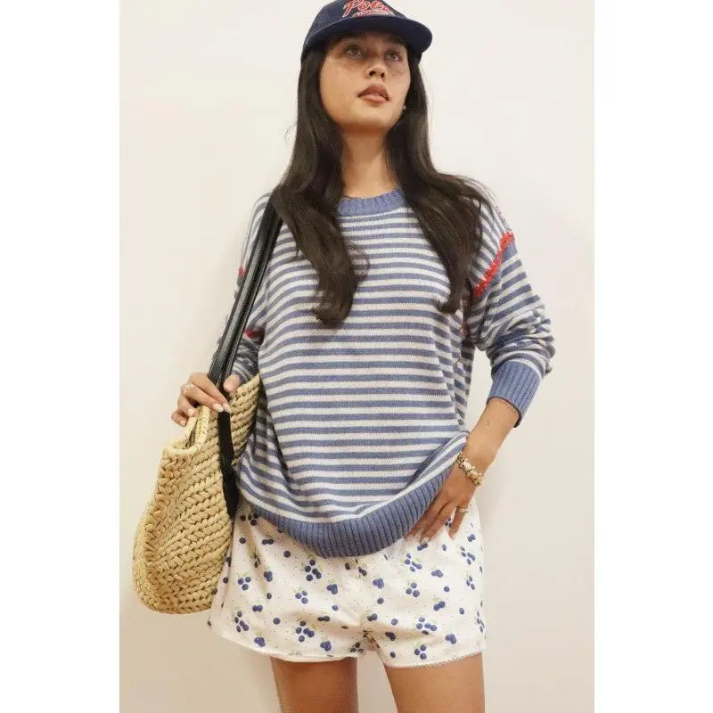Harbor Stripe Cotton Sweater