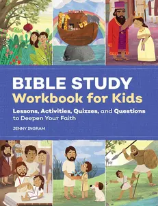Bible Study Workbook for Kids – Lessons, Activities, Quizzes & Faith Questions | Christian Bible Study Activity Book for Children | Paperback