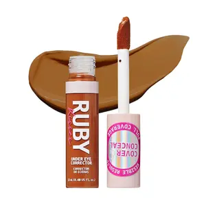 Ruby Kisses Under Eye Concealer, Full Coverage Makeup for Dark Circles, Redness, Hyperpigmentation, Blemishes, Moisturizing Satin Finish Formula With Caffeine & Peptides (350 Maple, 0.40 Fl Oz)