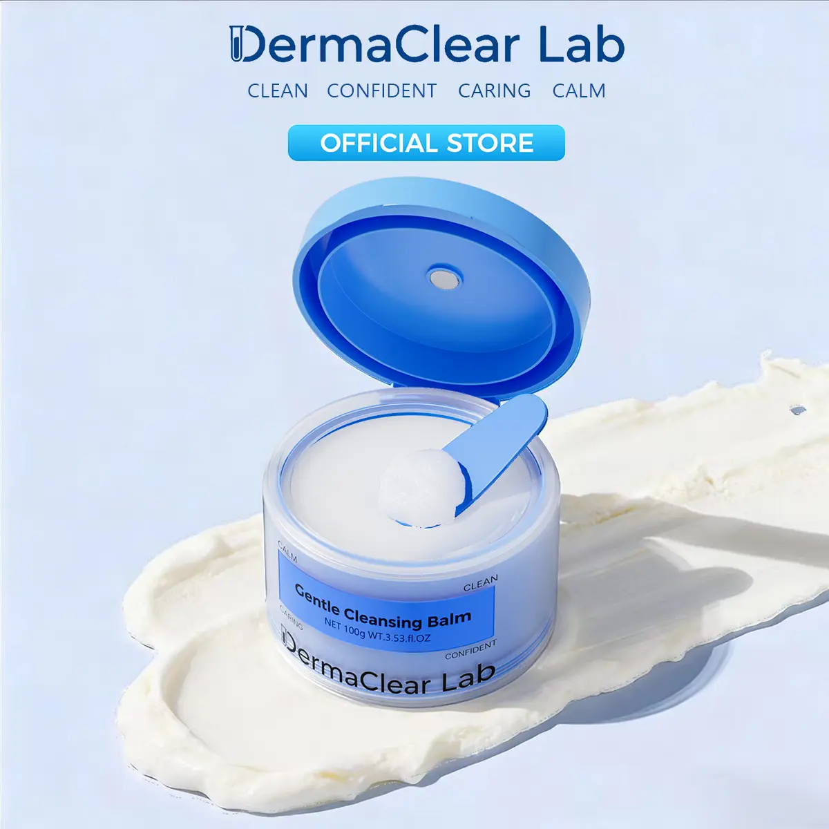 【DermaClear Lab】Gentle Cleansing Balm | Make up Remover | Sensitive Skin | Centella & Houttuynia | Magnetic Spoon | 100g summerwins
