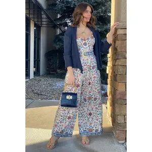 .Farm Rio Floral Delhi Tapestry Belted Jumpsuit