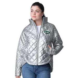 Football Fan Shop Officially Licensed NFL 4Her Team Mascot Metallic Jacket by Glll - Jets