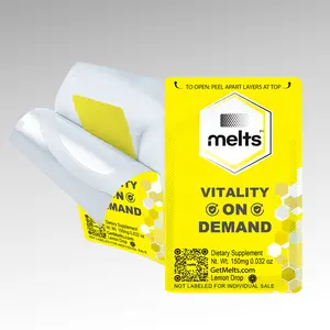 Melts NAD+ Dissolving Strips 30 Day Supply - Lemon Drop Flavor for Cellular Energy Metabolism & Overall Health Support