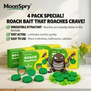 Indoor Trap with Fast-Acting Cockroach Killer, Roach Killing Bait, ndoor Cockroach Extermination Gel, LongLasting Effect Cockroach Buster Indoor, Roach Control & Indoor-Outdoor Cockroach Bait Station