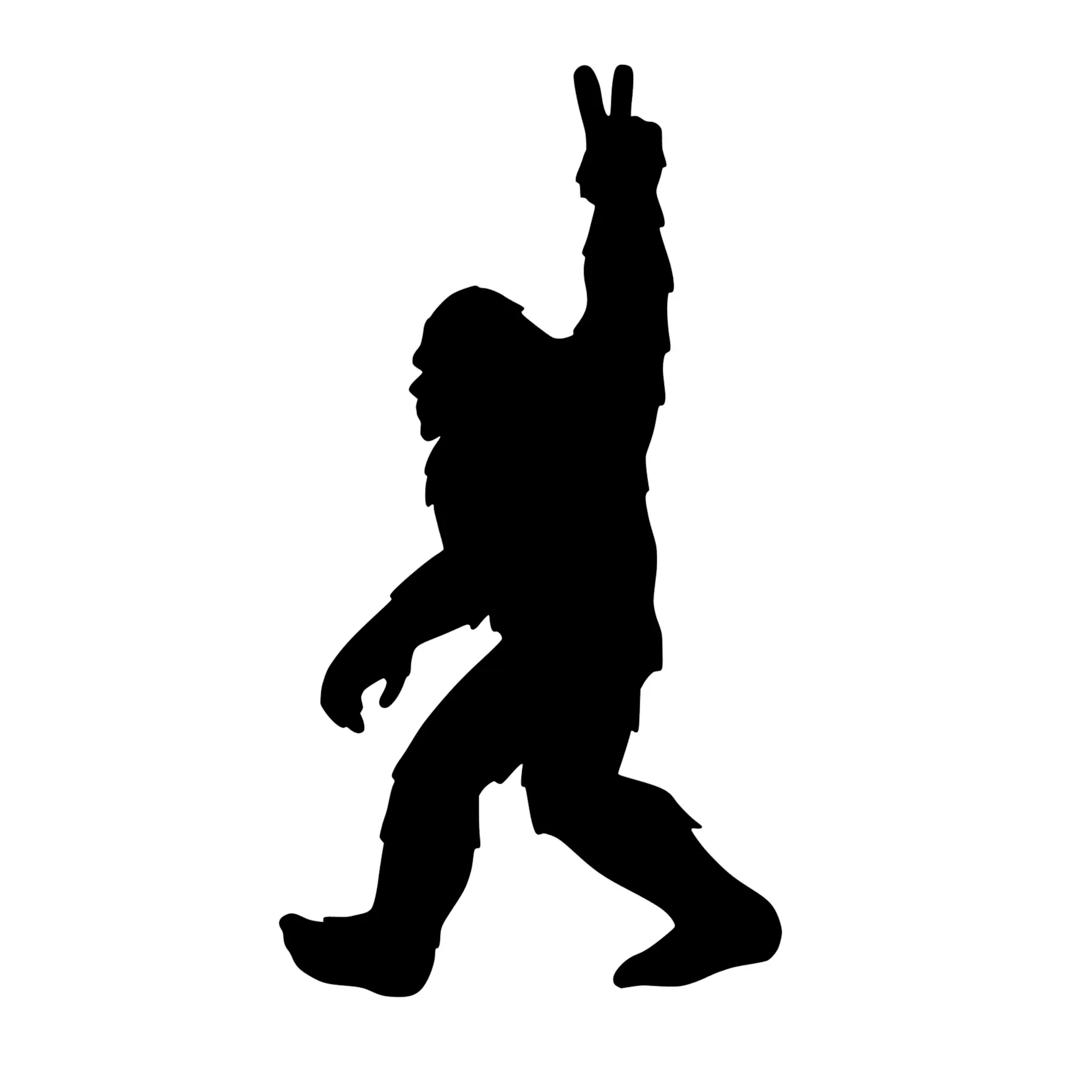 Bigfoot peace vinyl decal car window choose color and size