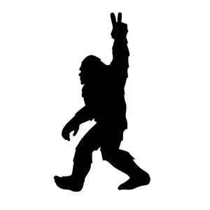 Bigfoot peace vinyl decal car window choose color and size