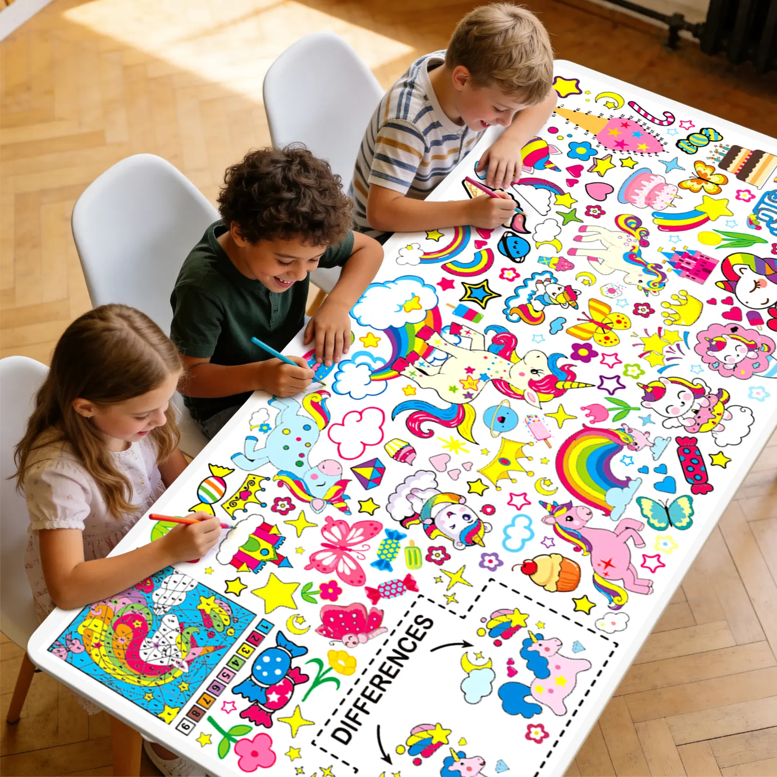 Giant Coloring Poster for Classroom - 31x72 Versatile Spring Activity Poster/Table Cover for Easter School Parties,Birthday & Special Events Decoration #sohochic
