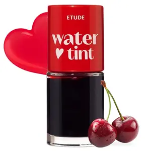 SALE - ETUDE Dear Darling Water Tint - Cherry Ade (9g) | Vivid Color Lip Stain with Moisturizing Weightless & Non-sticky Finish Lip Stain | Smudge-proof Lip Tint | Korean Makeup, Kbeauty