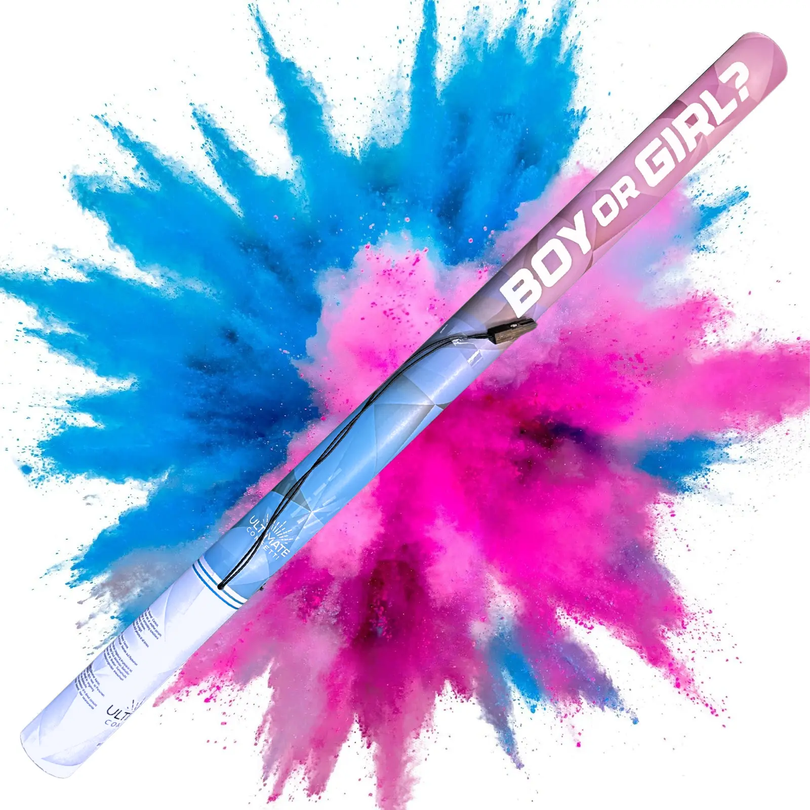 Electric PVC Plastic Popper Cannon - Empty Barrel (Gender Reveal Wrap)
